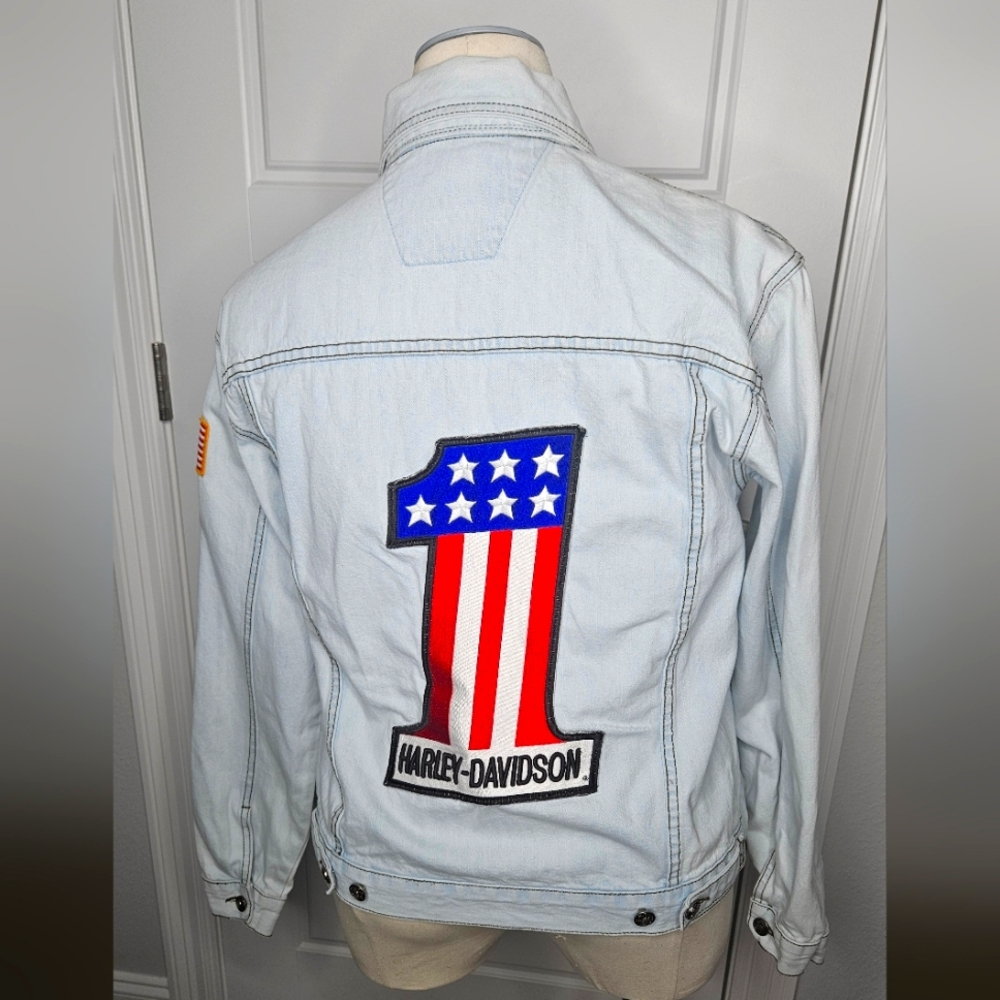 Harley-Davidson Rare Vintage Denim Jacket Size Small